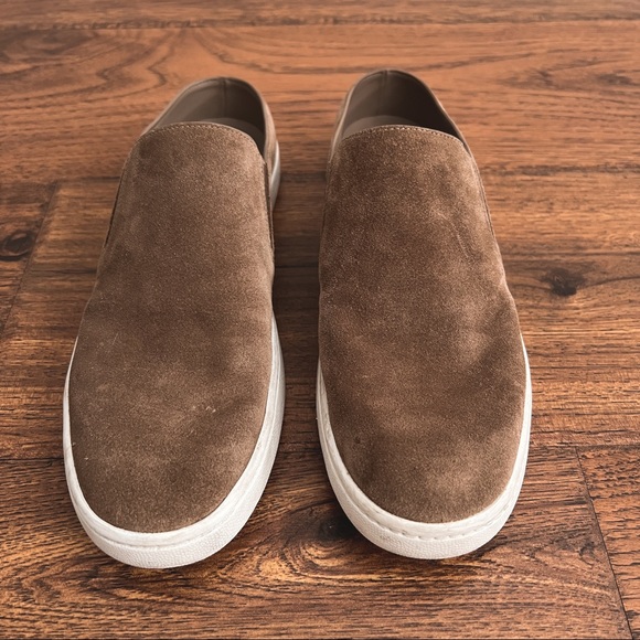 VINCE Verrill Suede Dusty Tan Slip-On Sneakers | Mules | Loafers - Picture 5 of 9